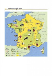 Carte de la France agricole