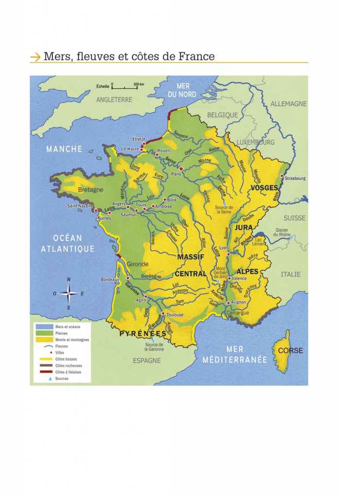 carte des mers de france