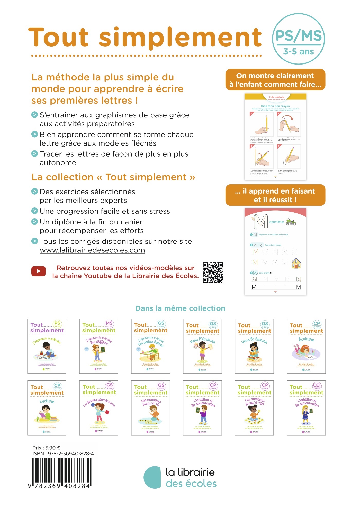 Écriture Maternelle (PS/MS) – J'apprends à écrire les grandes lettres – Tout simplement – Image 2