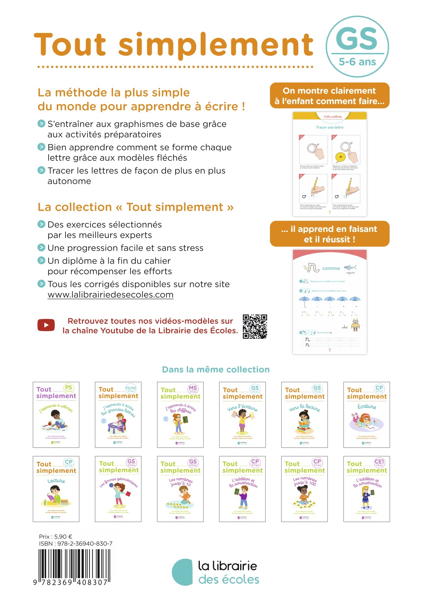 Écriture GS – J’apprends à écrire les petites lettres – Tout simplement – Image 2