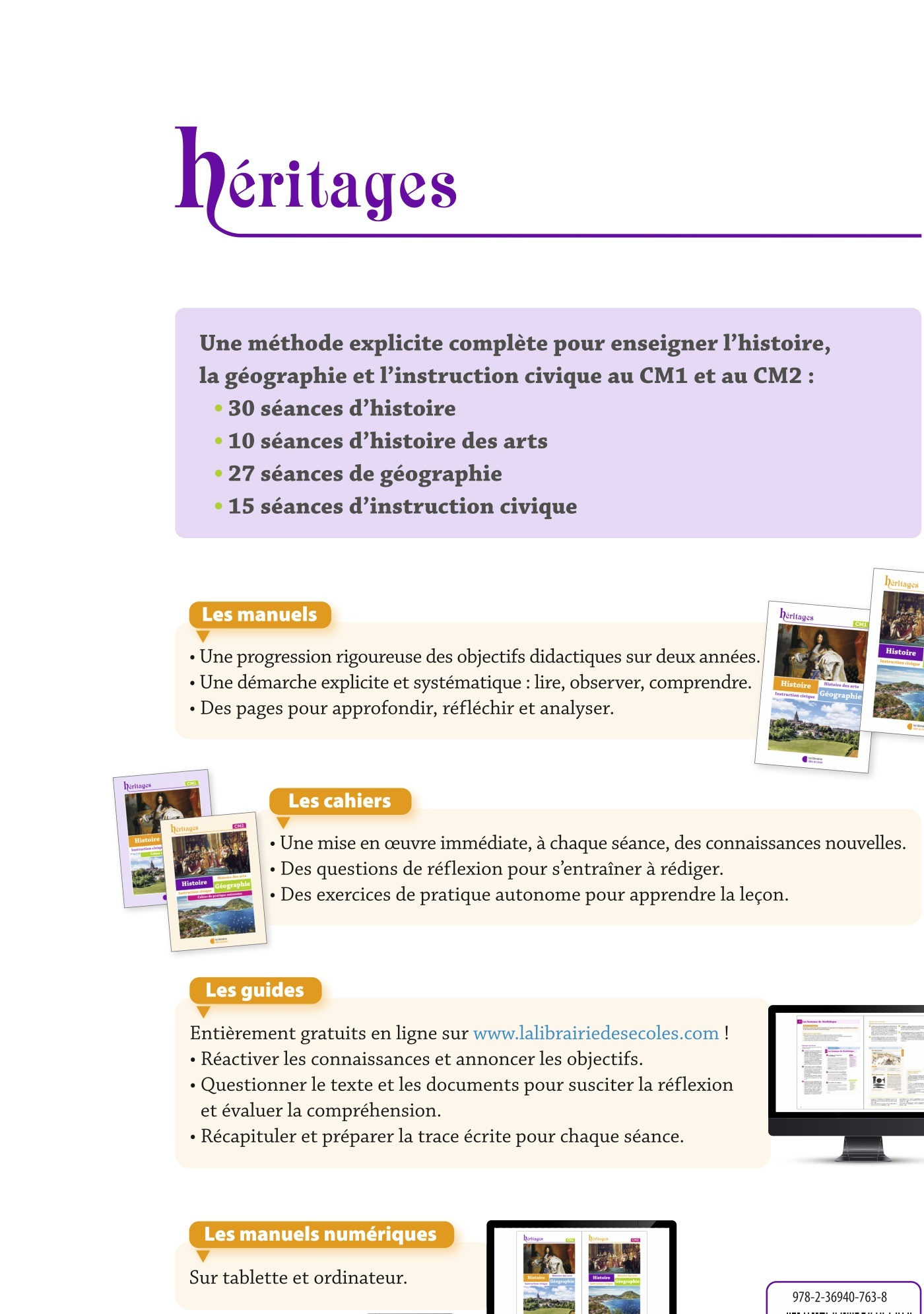 Histoire-Géographie-IMC CM1 : Manuel de l’élève - Héritages – Image 2