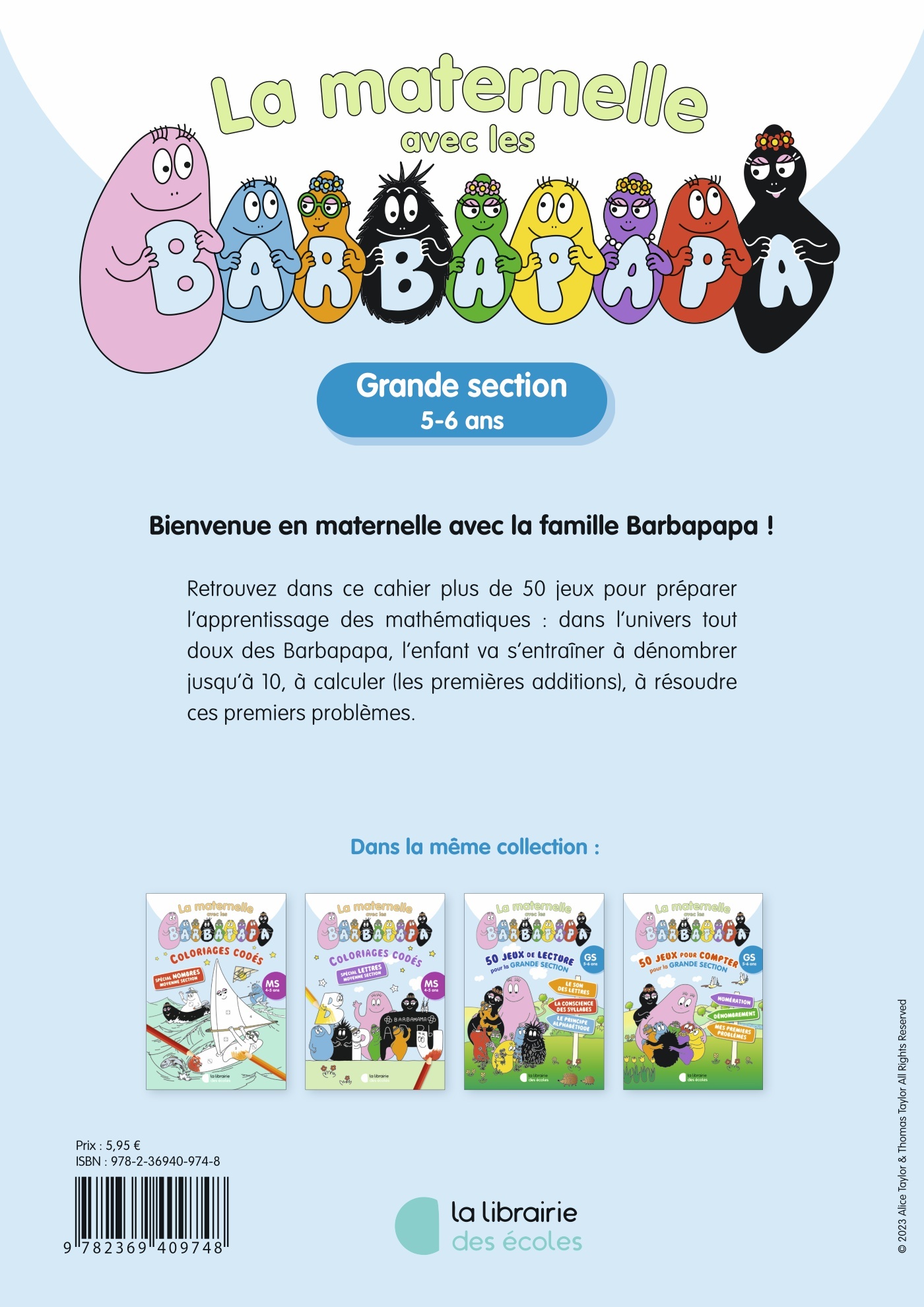 Mathématiques GS : 50 jeux pour compter avec les Barbapapa – Image 2