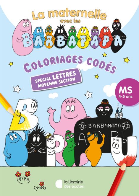 Coloriages magiques avec les Barbapapa - spécial lettres -Ms