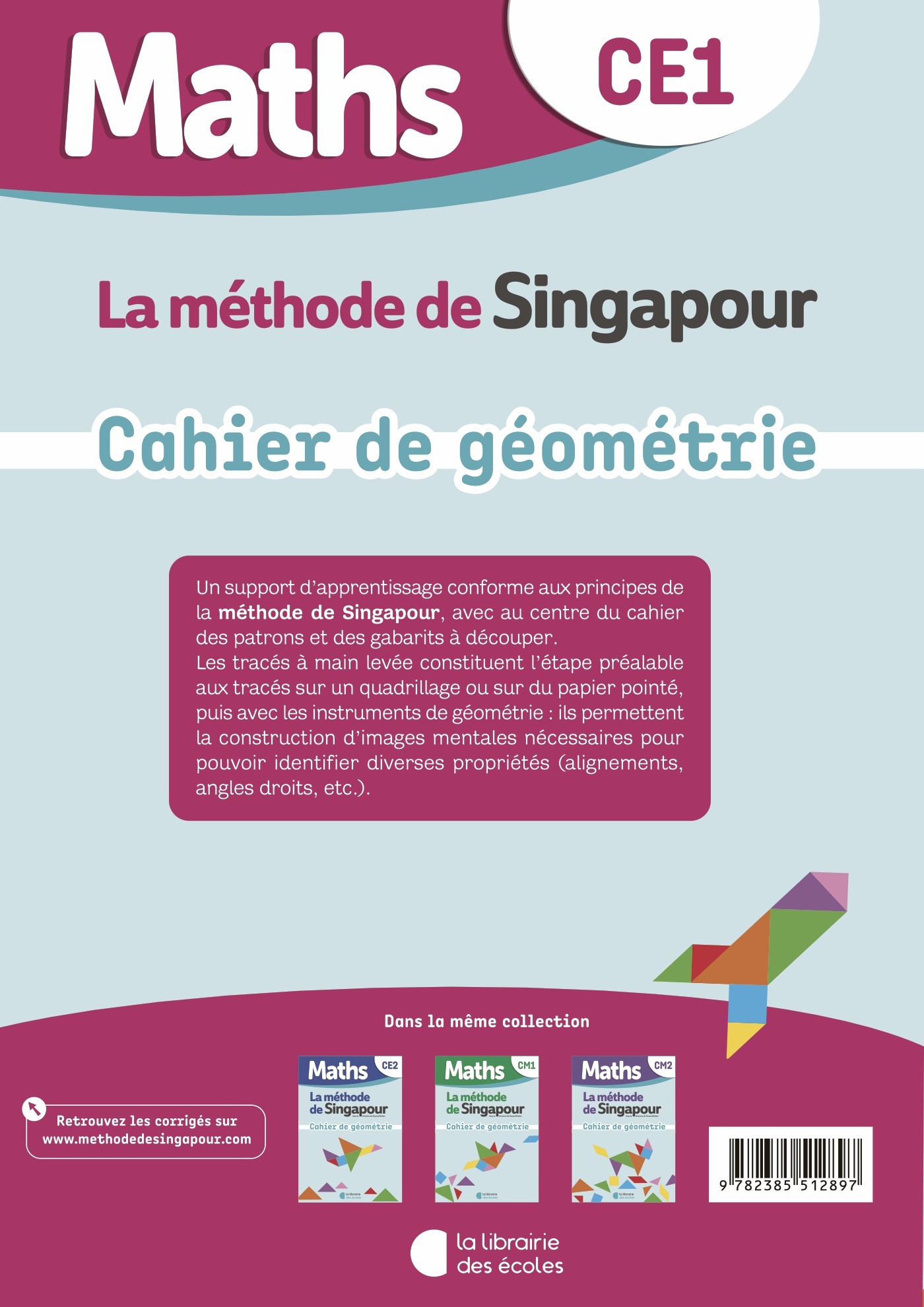 Mathématiques CE1 : Mon cahier de géométrie – Méthode de Singapour – Image 2