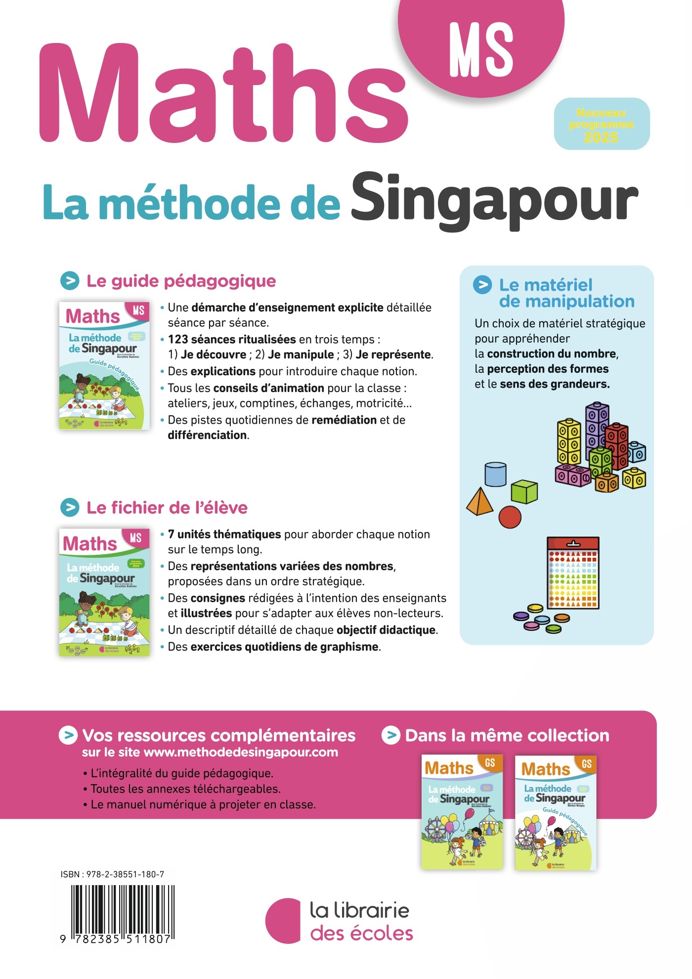 Mathématiques MS : Guide pédagogique – Méthode de Singapour – Image 2