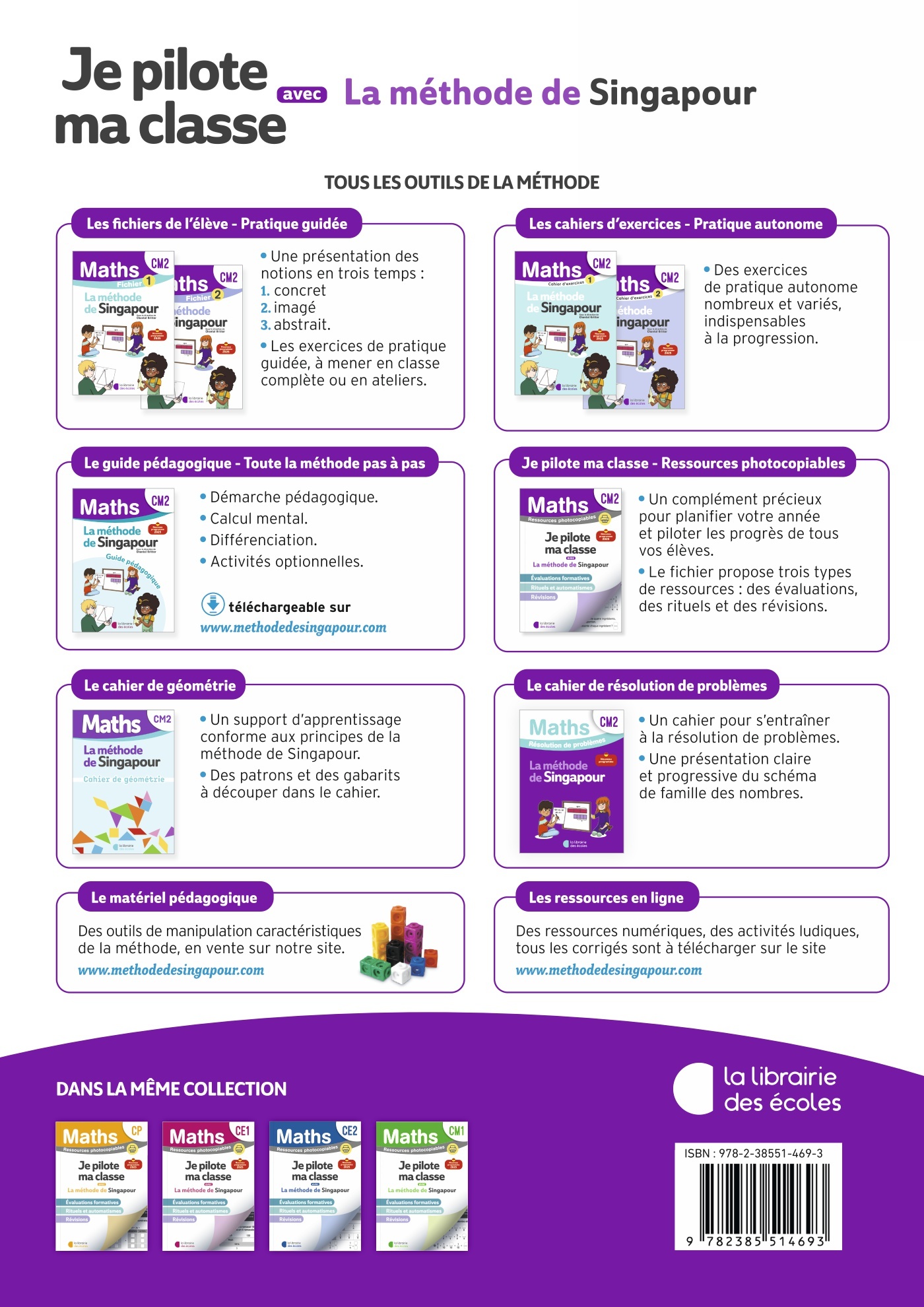 Mathématiques CM2 : Je pilote ma classe - Ressources photocopiables - Méthode de Singapour – Image 2